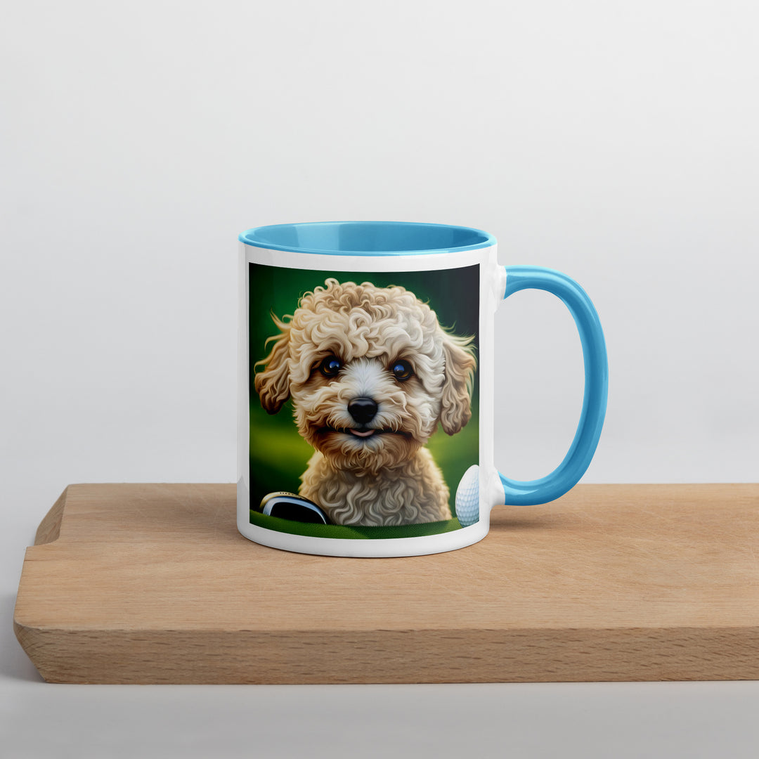 Maltipoo Golfer- Mug with Color Inside v6