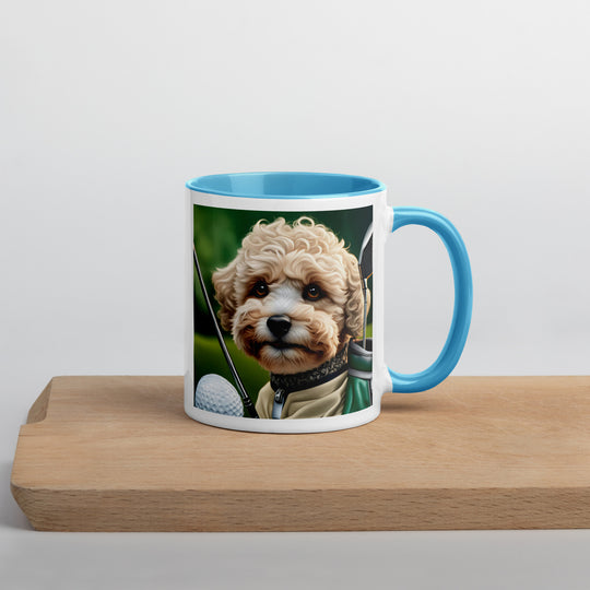 Maltipoo Golfer- Mug with Color Inside v8