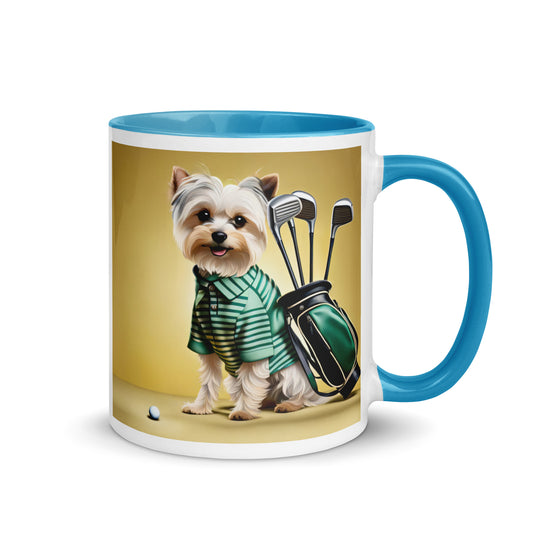 Morkie Golfer- Mug with Color Inside