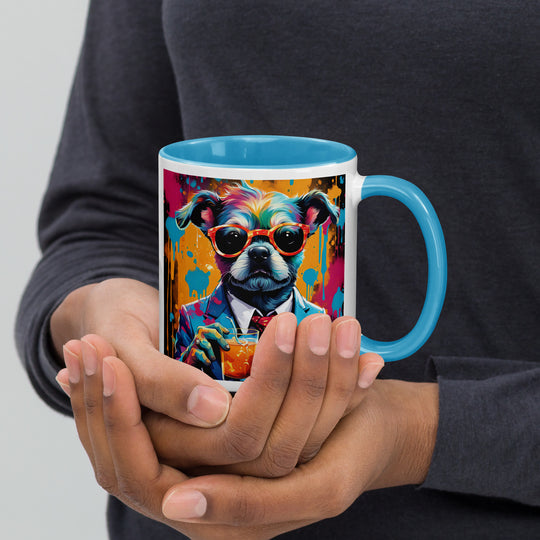 Pekapoo General- Mug with Color Inside v9