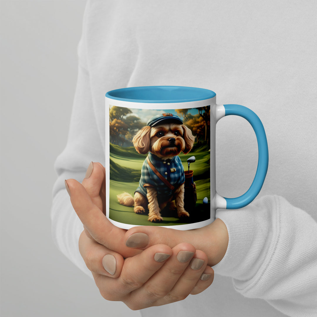 Pekapoo Golfer- Mug with Color Inside