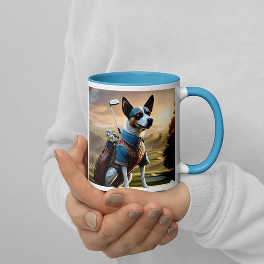 Texas Heeler Golfer- Mug with Color Inside v6