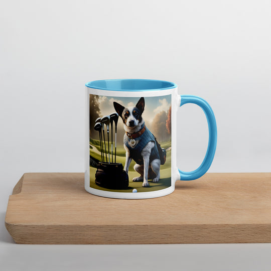 Texas Heeler Golfer- Mug with Color Inside v5