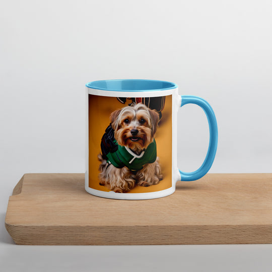 Yorkipoo Golfer- Mug with Color Inside