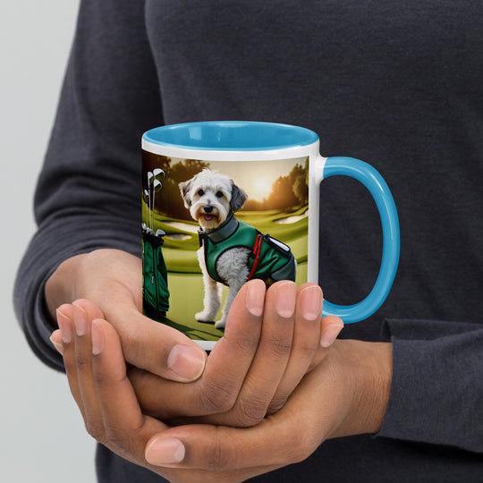 Schnoodle Golfer- Mug with Color Inside v4