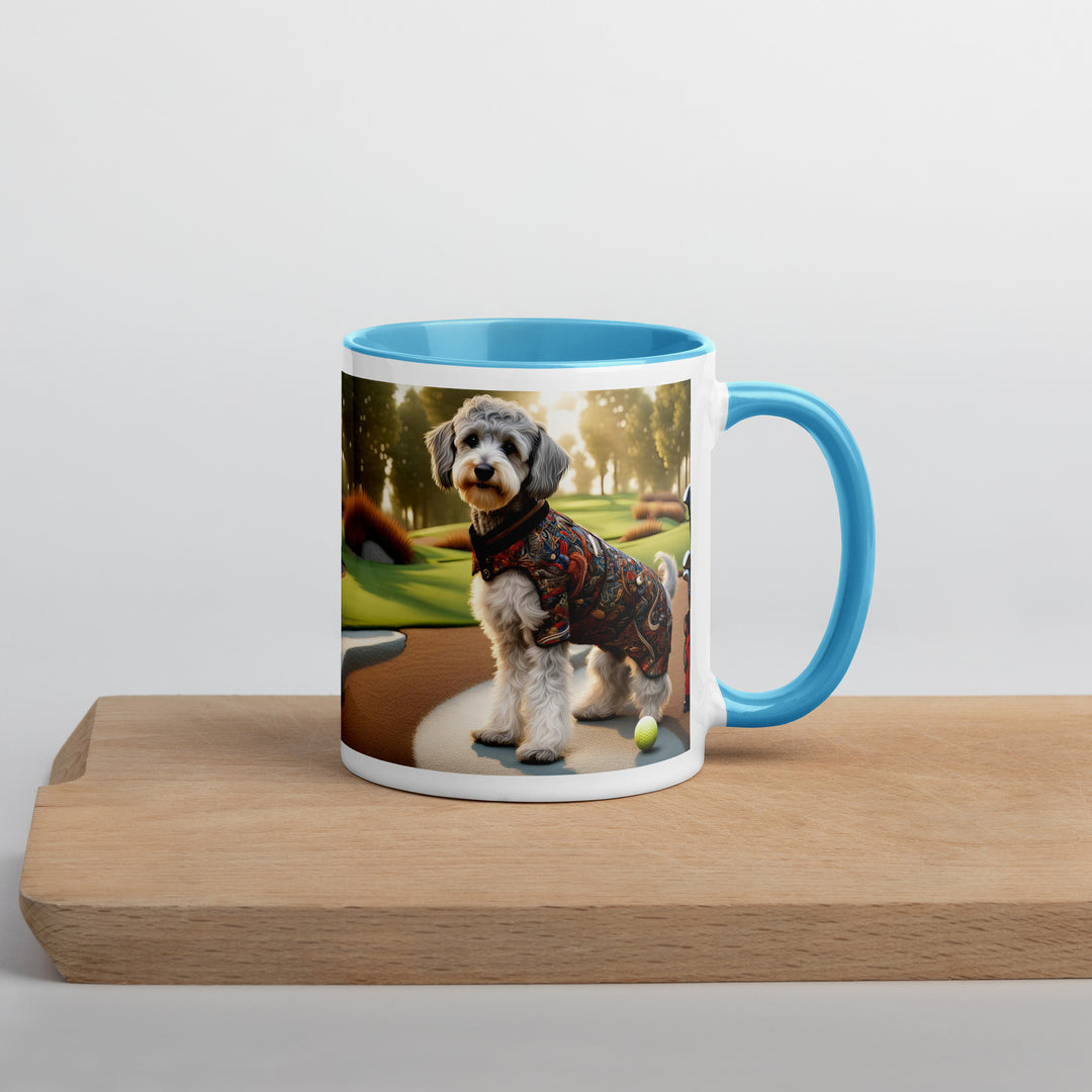 Schnoodle Golfer- Mug with Color Inside v14