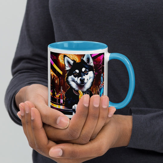 Pomsky General- Mug with Color Inside v9