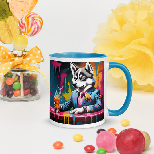 Pomsky General- Mug with Color Inside v7