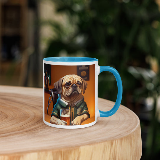 Puggle Golfer- Mug with Color Inside v14