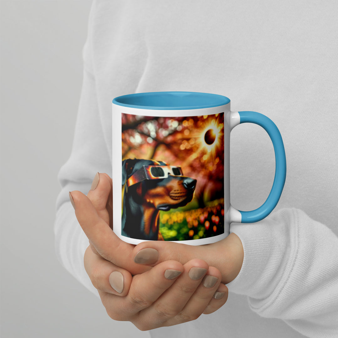 Doberman Pincher Eclipse- Mug with Color Inside v2