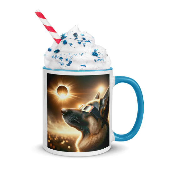 German Shepherd Eclipse- Mug with Color Inside