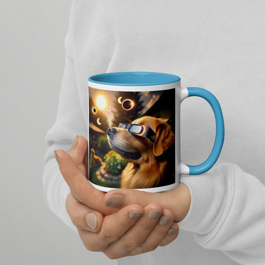 Golden Retriever Eclipse- Mug with Color Inside v2