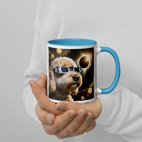 Goldendoodle Eclipse- Mug with Color Inside v2