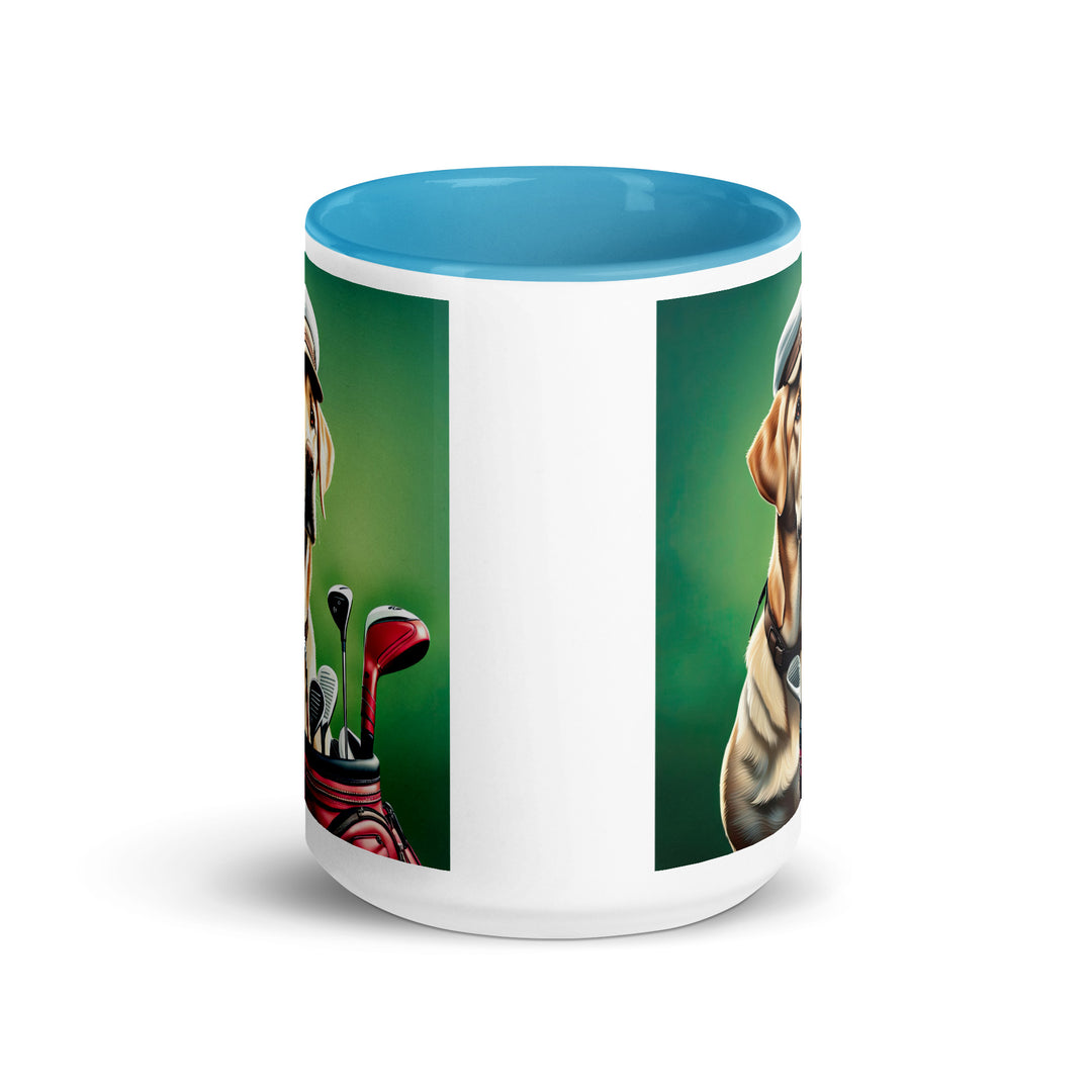 Mug with Color Inside-Labrador Retriever Golfer V2