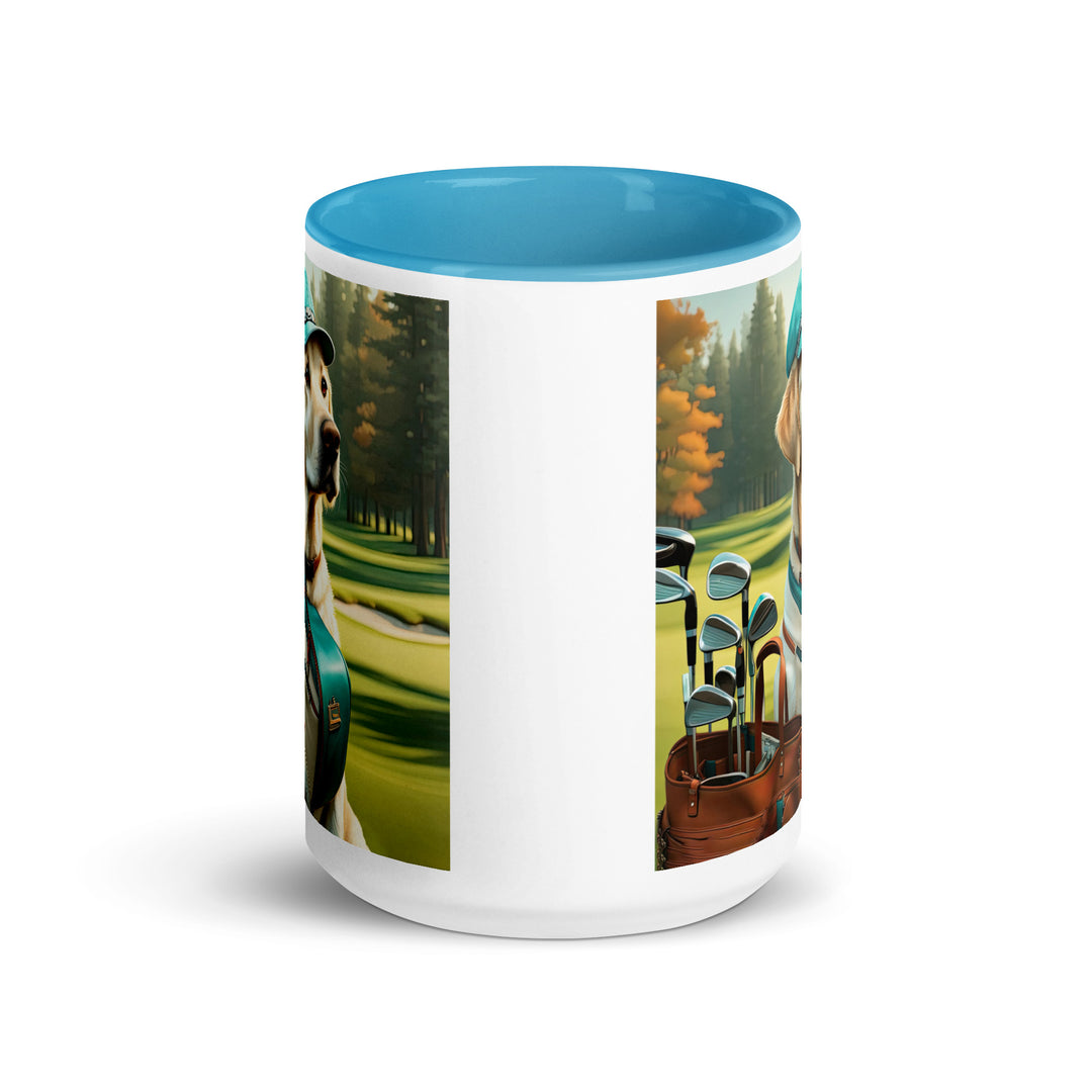 Mug with Color Inside-Labrador Retriever Golfer  V7