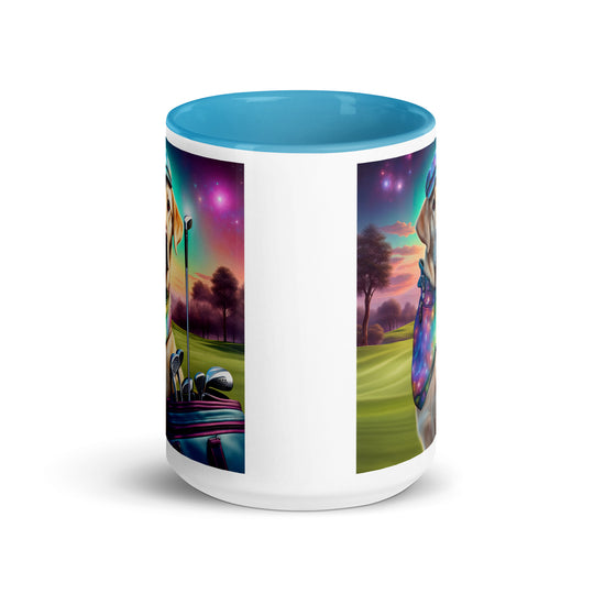 Mug with Color Inside-Labrador Retriever Golfer V13