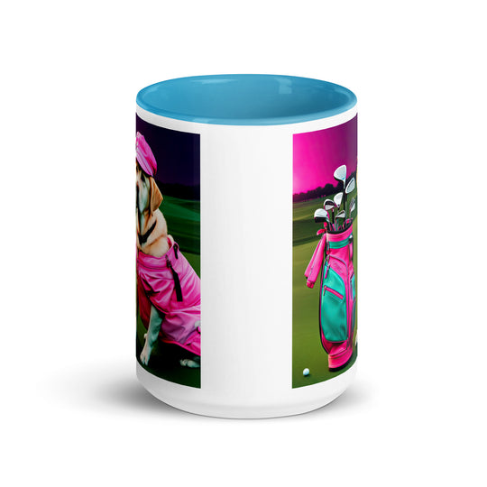 Mug with Color Inside-Labrador Retriever Golfer V16