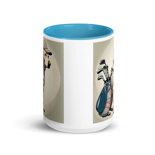 Mug with Color Inside-Labrador Retriever Golfer V19