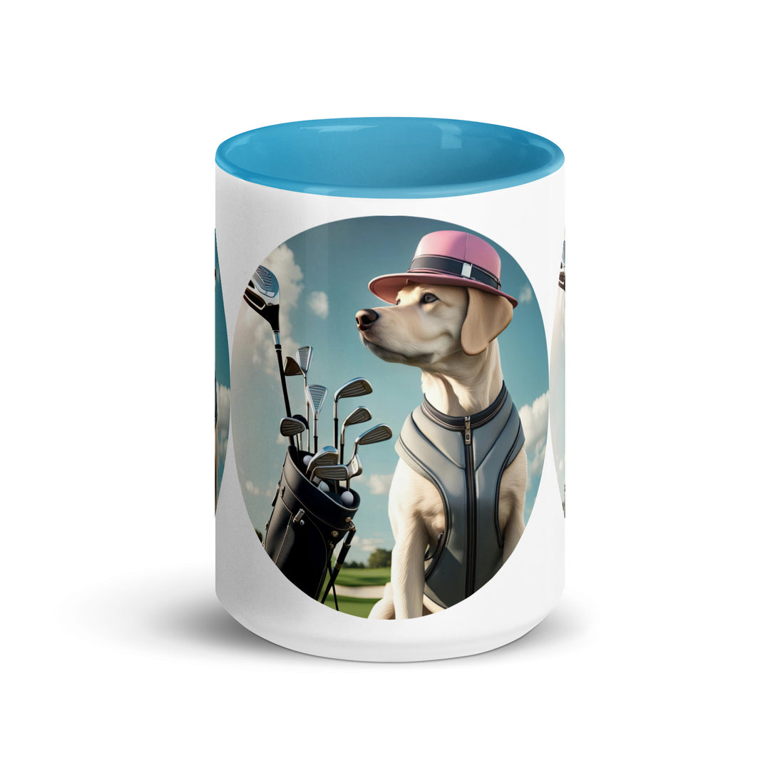 Mug with Color Inside-Labrador Retriever Golfer V24