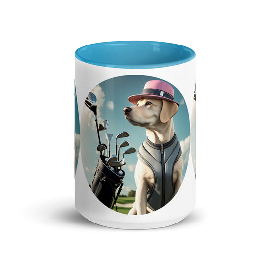 Mug with Color Inside-Labrador Retriever Golfer V24