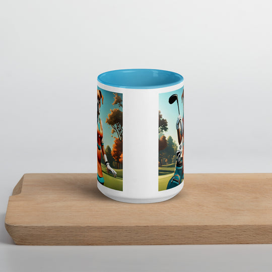 Boxer Golfer- Mug with Color Inside v4