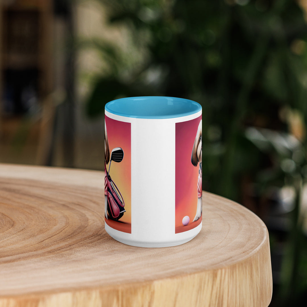 Shih Tzu Golfer- Mug with Color Inside v2