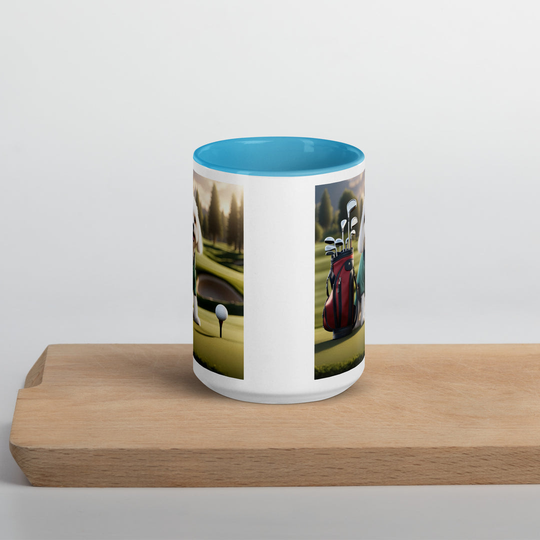 Cavachon Golfer- Mug with Color Inside v3