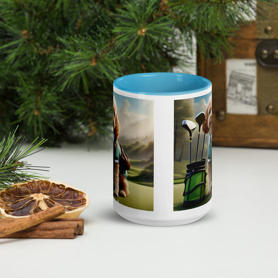 Cavapoo Golfer- Mug with Color Inside