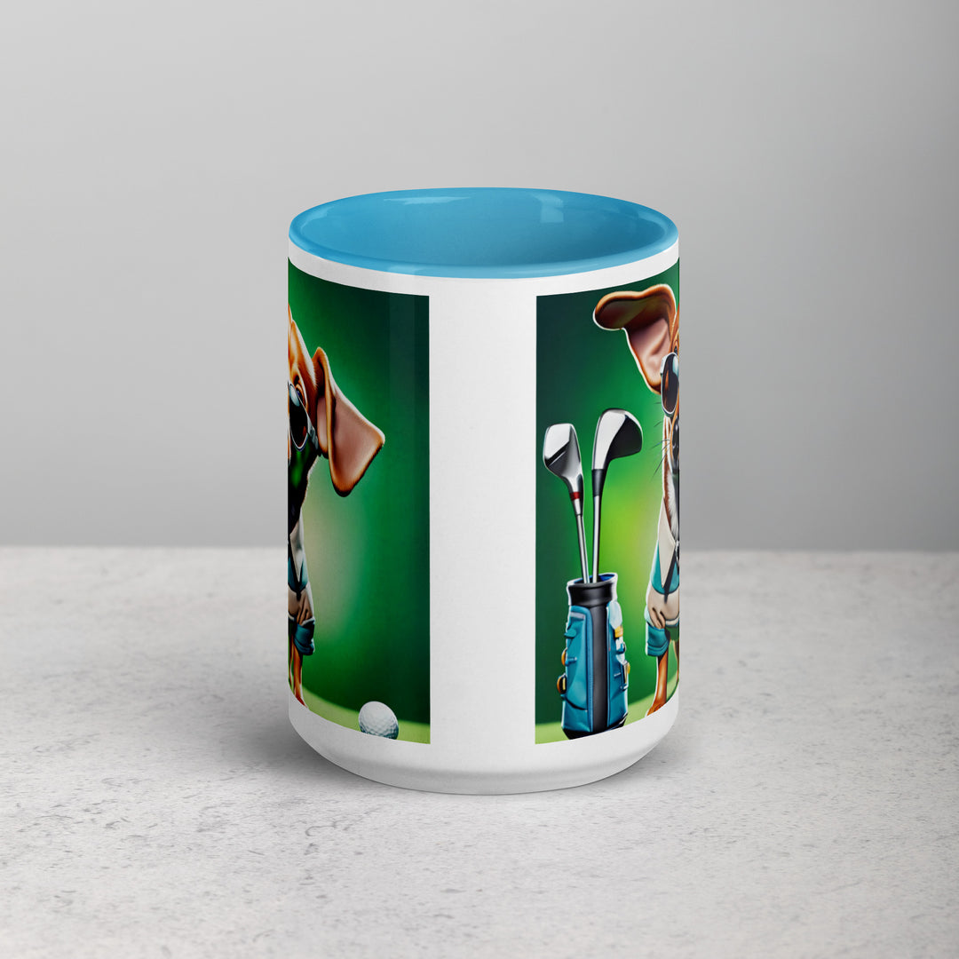 Chiweenie Golfer- Mug with Color Inside v6