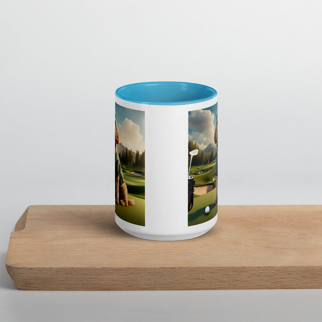 Cockapoo Golfer- Mug with Color Inside v7