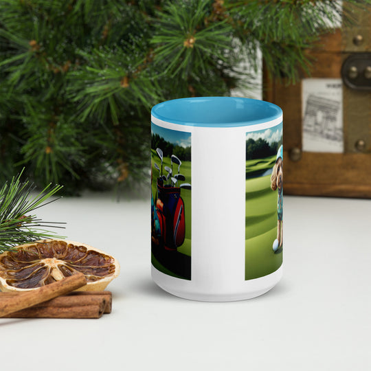 Cockapoo Golfer- Mug with Color Inside v5