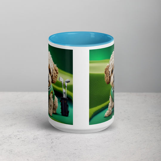 Maltipoo Golfer- Mug with Color Inside v7