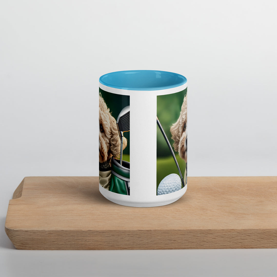 Maltipoo Golfer- Mug with Color Inside v8