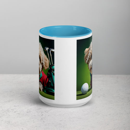 Maltipoo Golfer- Mug with Color Inside v9