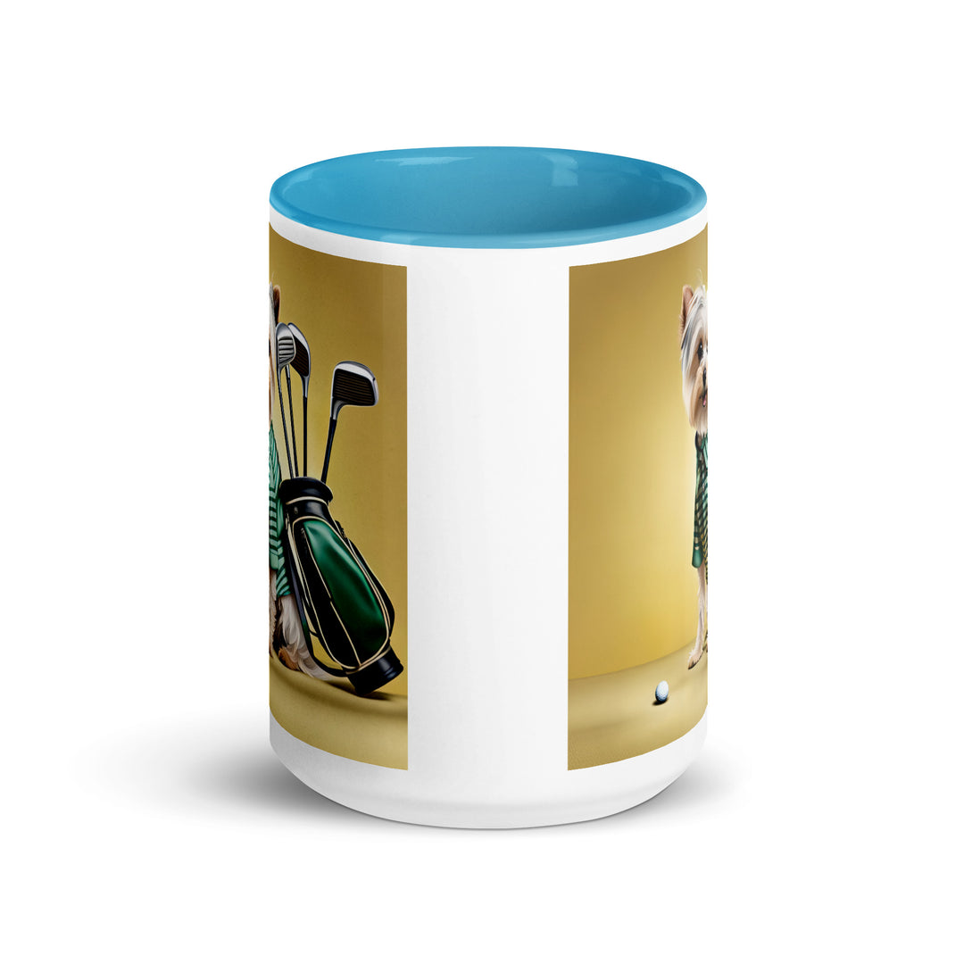 Morkie Golfer- Mug with Color Inside