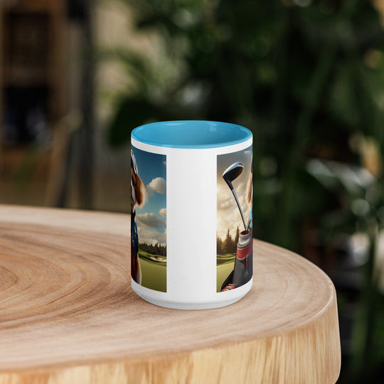 Pekapoo Golfer- Mug with Color Inside v4