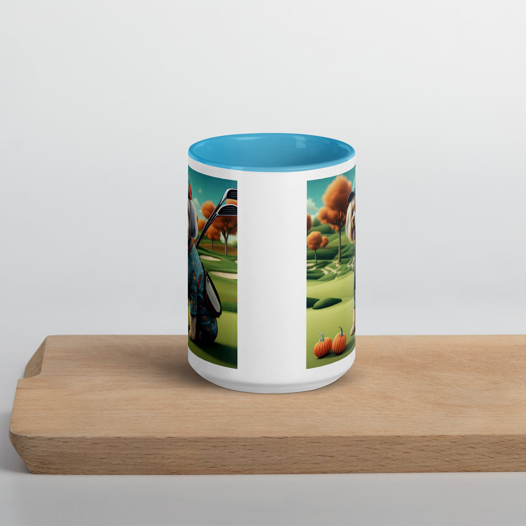 Pekapoo Golfer- Mug with Color Inside v8