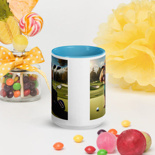 Pekapoo Golfer- Mug with Color Inside v12