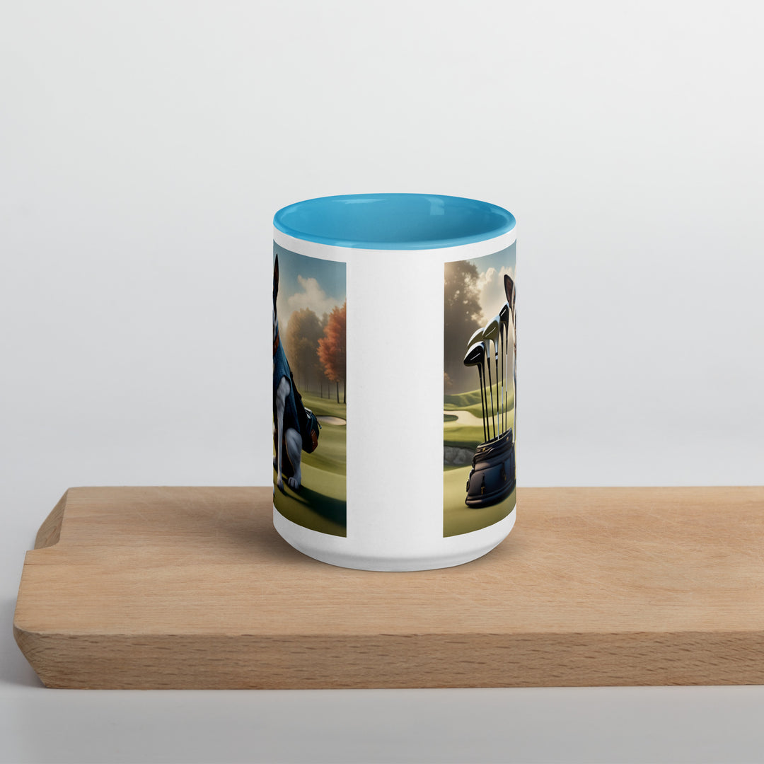 Texas Heeler Golfer- Mug with Color Inside v5