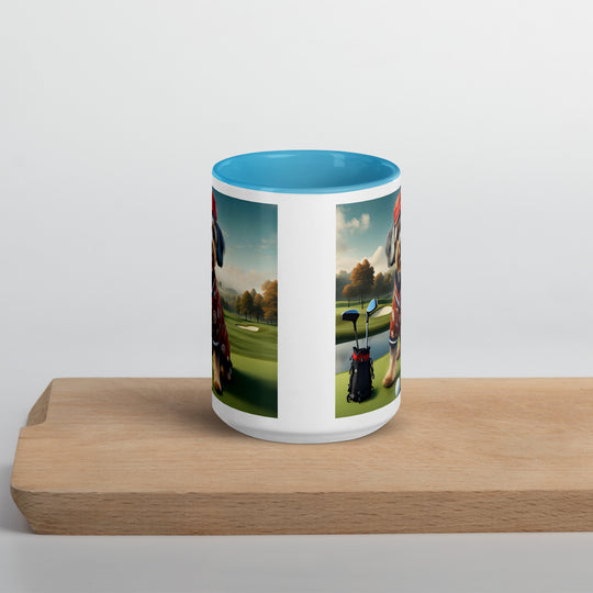 Yorkipoo Golfer- Mug with Color Inside v2