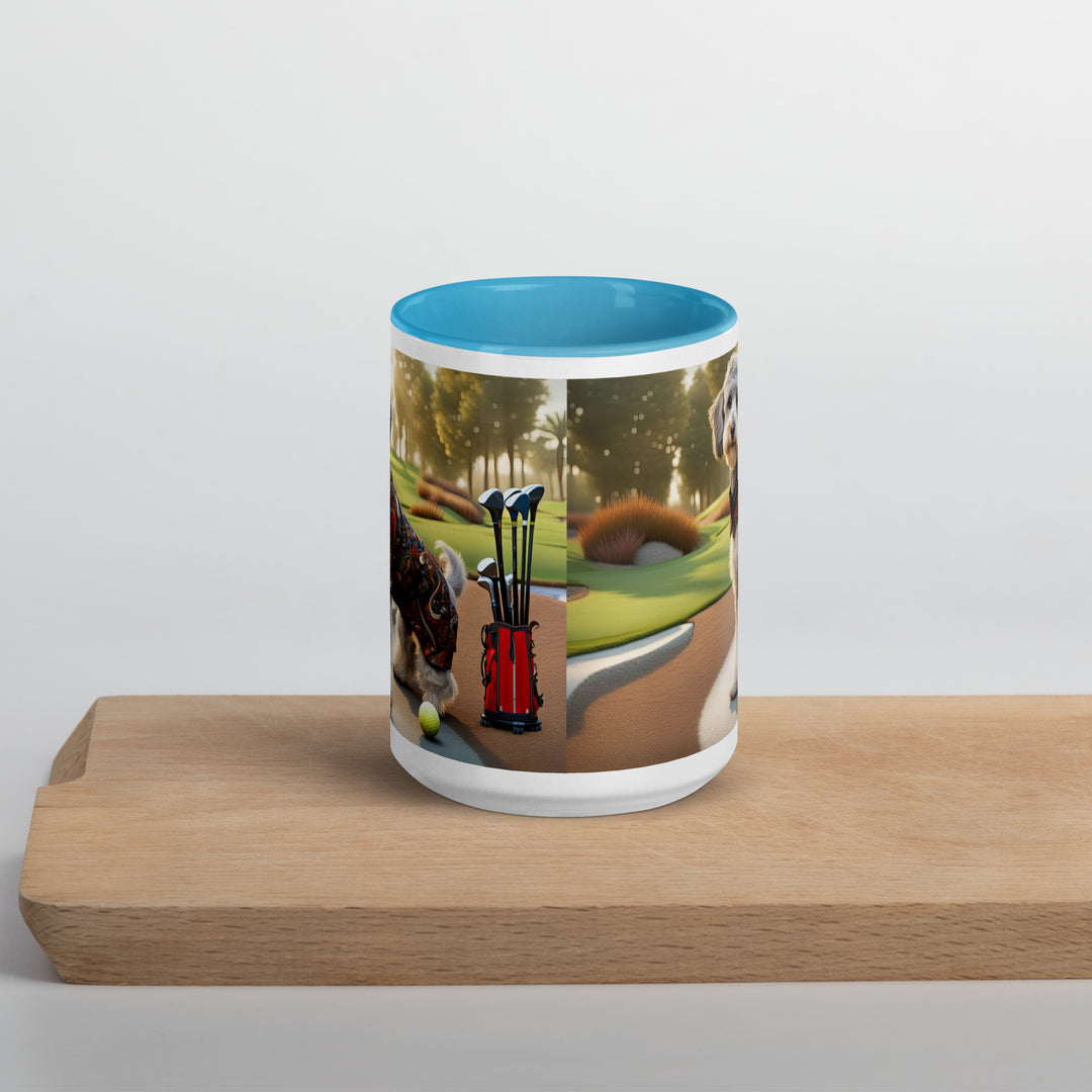 Schnoodle Golfer- Mug with Color Inside v14