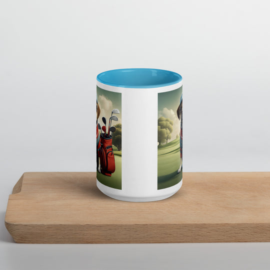 Puggle Golfer- Mug with Color Inside v3