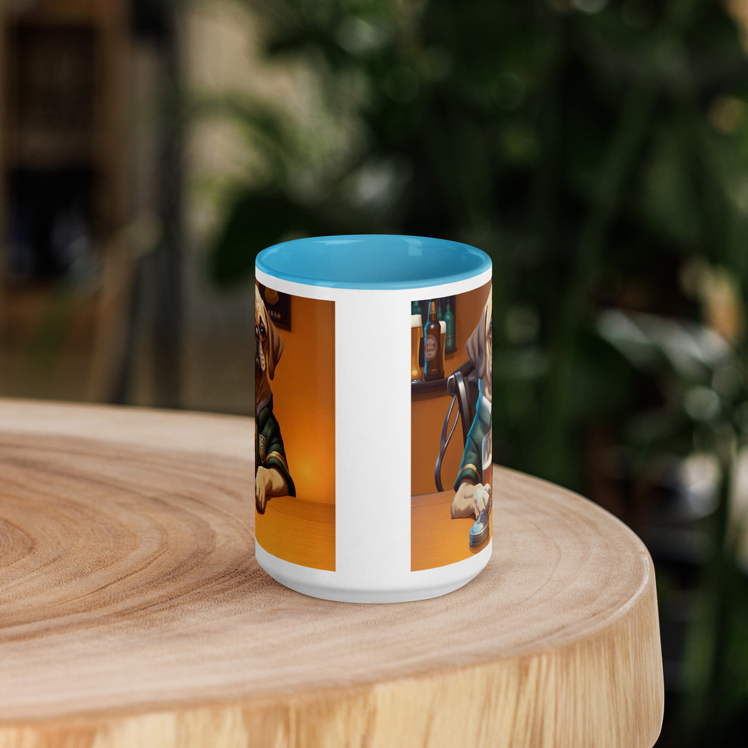 Puggle Golfer- Mug with Color Inside v14