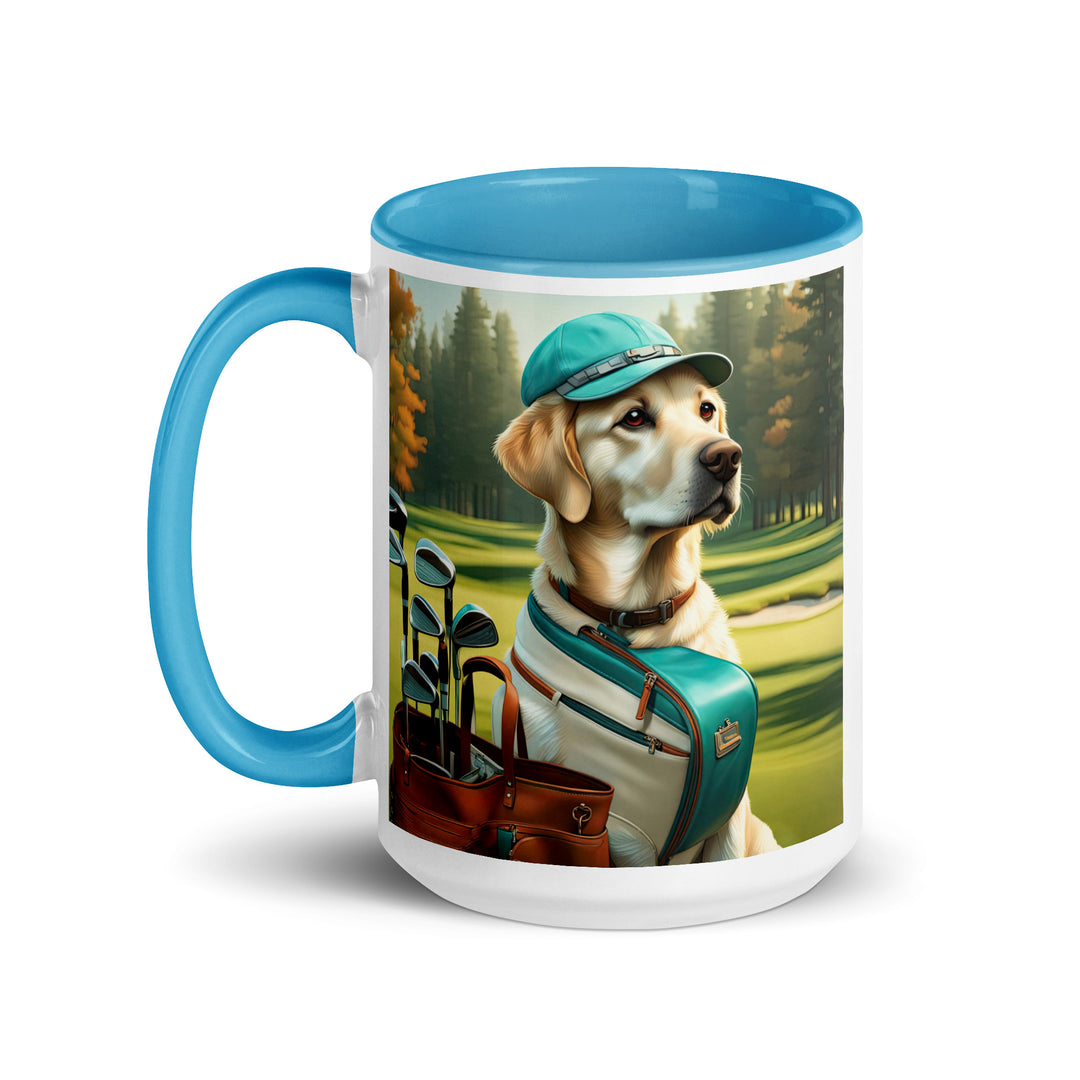 Mug with Color Inside-Labrador Retriever Golfer  V7