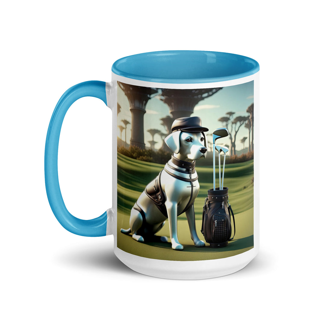 Mug with Color Inside-Labrador Retriever Golfer V11