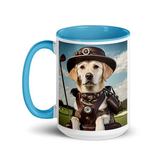 Mug with Color Inside-Labrador Retriever Golfer V12