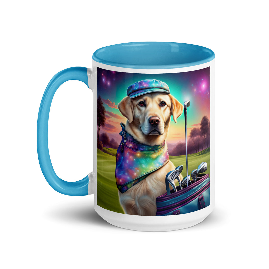 Mug with Color Inside-Labrador Retriever Golfer V13