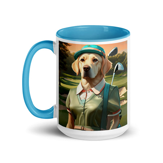 Mug with Color Inside-Labrador Retriever Golfer V15