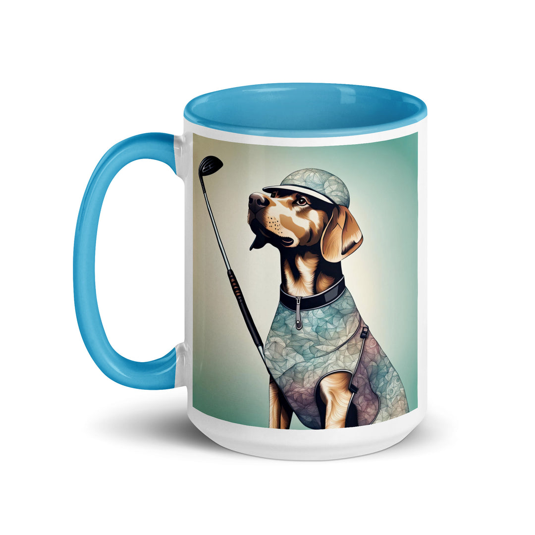 Mug with Color Inside-Labrador Retriever Golfer Labrador Retriever Golfer V18