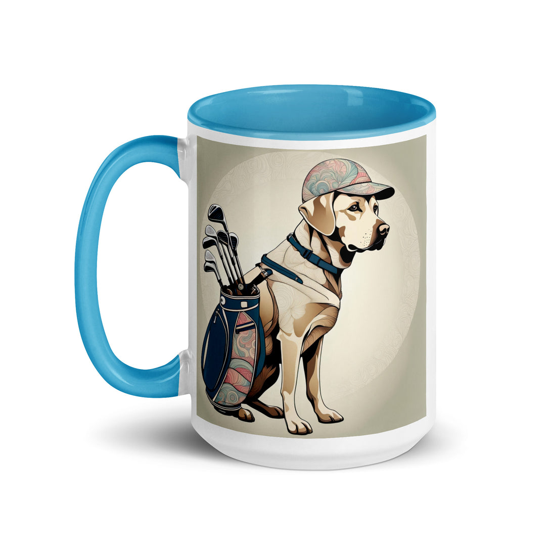 Mug with Color Inside-Labrador Retriever Golfer V19